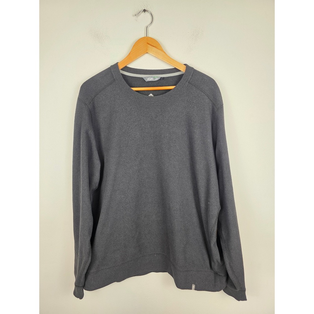 Stio Mens XL Sweetwater Fleece Crewneck Pullover Magnet Grey 200403-001 Sweater